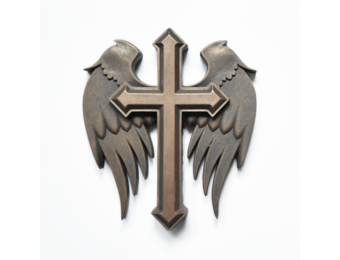 Kruis met vleugels - Brons