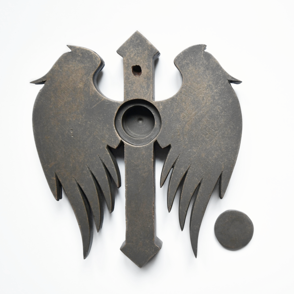 Urn / Asbeeld Kruis met vleugels - Brons