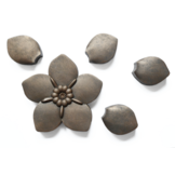 Urn / Asbeeld Losse blaadjes voor Vergeet ons niet - Patina