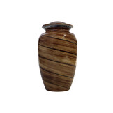 Urn met horizontaal houtmotief - groot