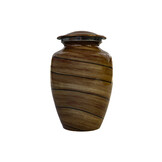 Urn met horizontaal houtmotief - medium