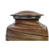 Urn met horizontaal houtmotief - medium