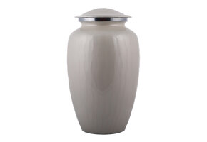 Witte gegolfde urn - groot