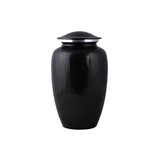 Zwart/donker gegolfde urn - groot