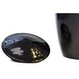 Zwart/donker gegolfde urn - groot