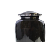 Zwart/donker gegolfde urn - groot