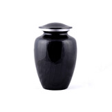 Zwart/donker gegolfde urn - medium