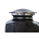 Zwart/donker gegolfde urn - medium