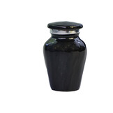 Zwart/donker gegolfde urn - mini