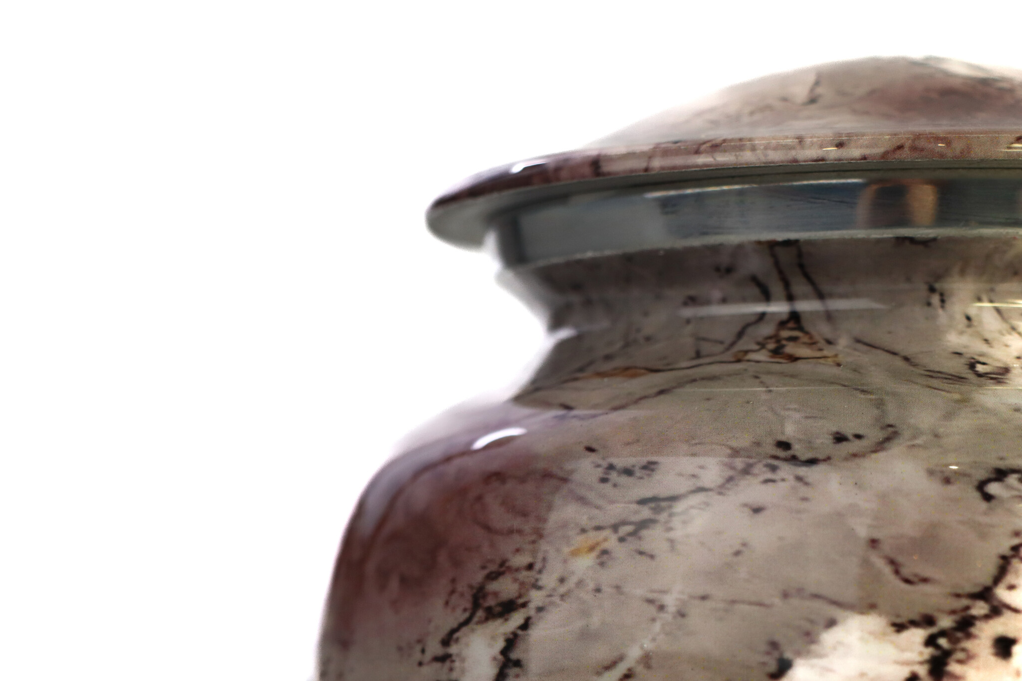 Urn met grijs marmereffect - medium