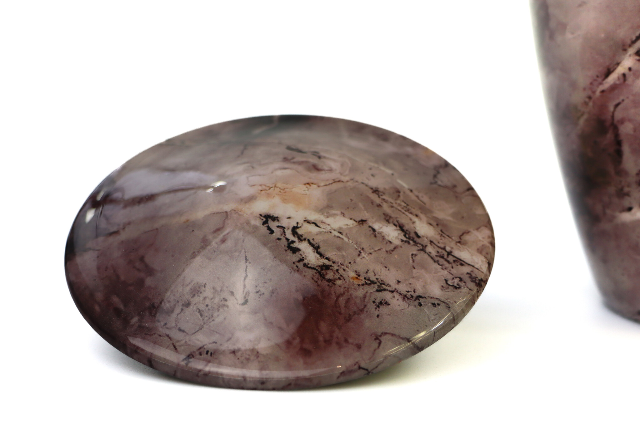 Urn met grijs marmereffect - medium