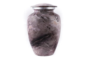 Urn met grijs marmereffect - medium