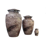 Urn met grijs marmereffect - medium