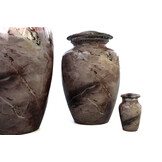 Urn met grijs marmereffect - mini