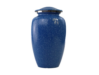 Urn met blauw hardsteen effect - groot