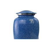 Urn met blauw hardsteen effect - groot