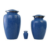 Urn met blauw hardsteen effect - groot