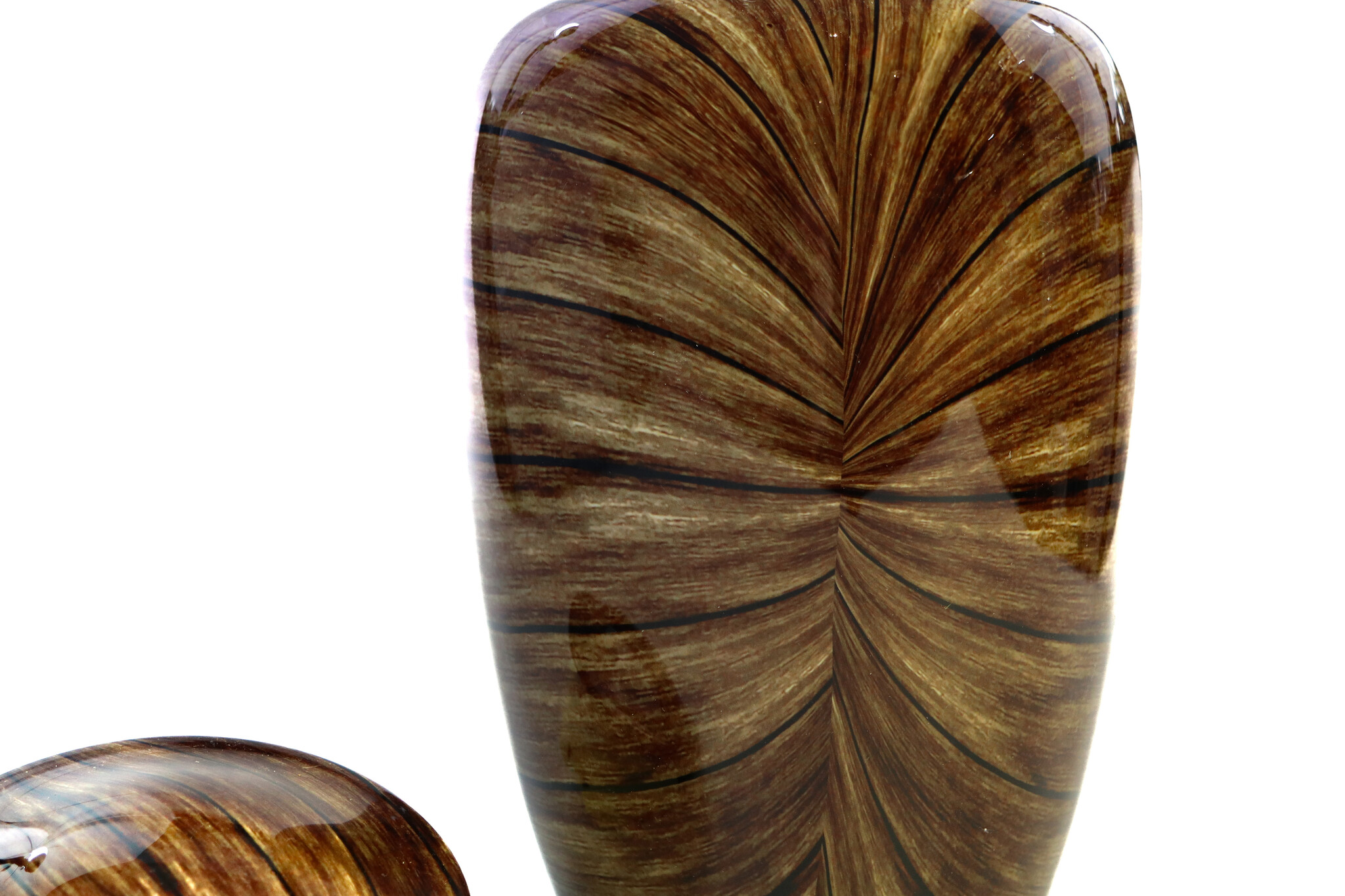 Urn met gelaagd houtmotief - groot