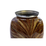 Urn met gelaagd houtmotief - medium