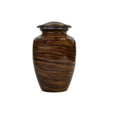 Urn met gelaagd houtmotief - medium