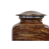 Urn met gelaagd houtmotief - medium