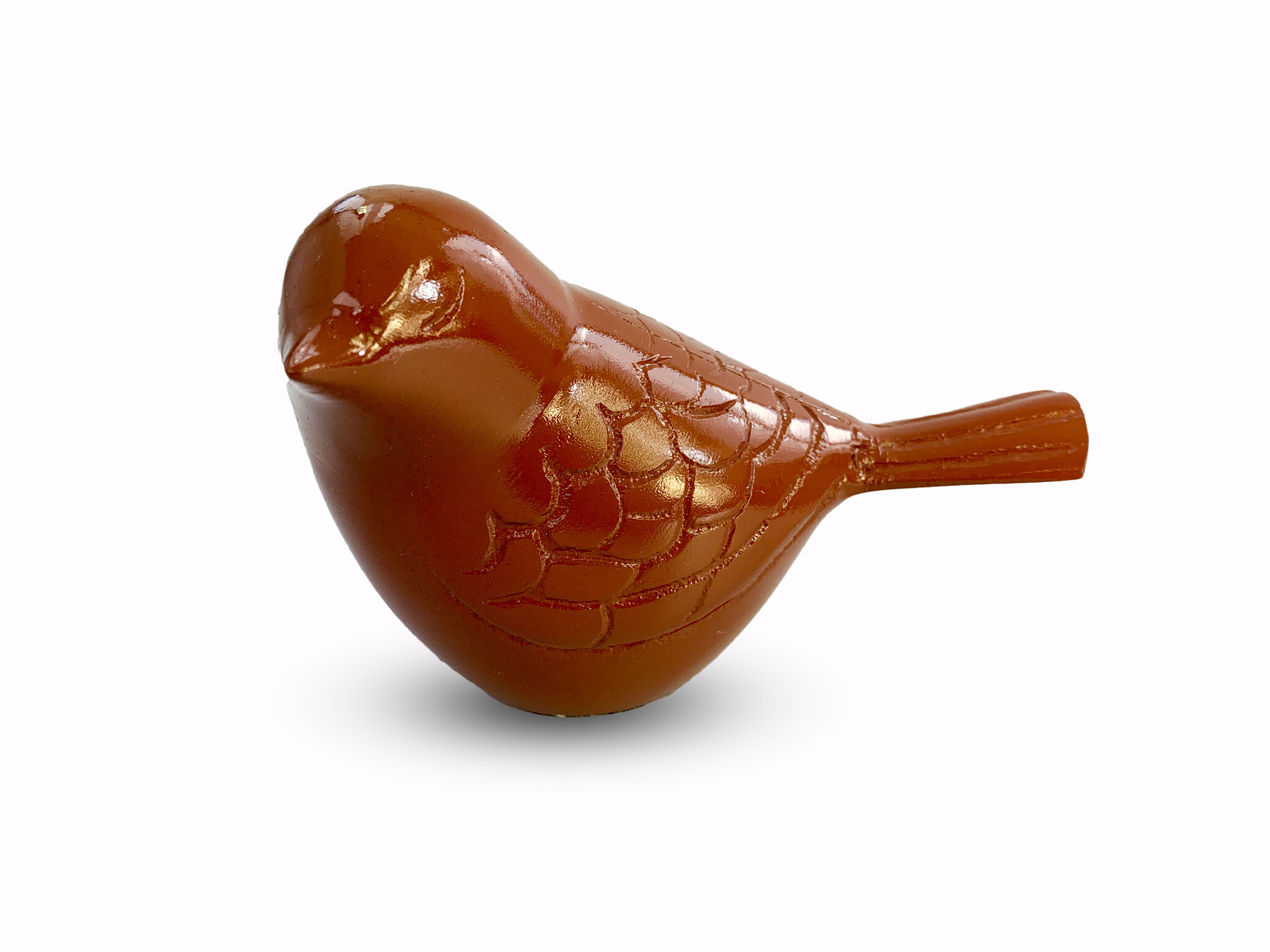 Vogel urn - oranje bruin