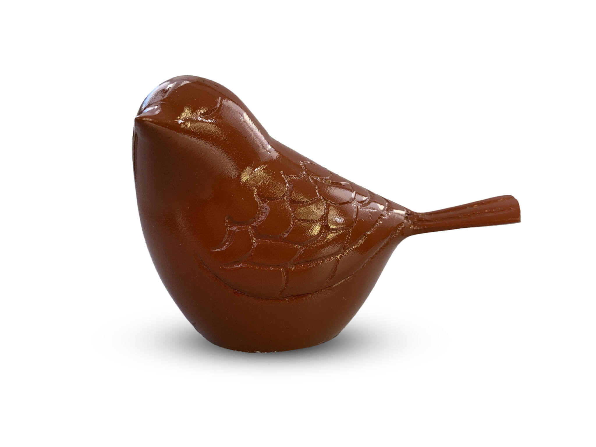 Vogel urn - oranje bruin