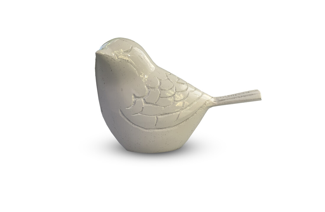 Vogel urn - wit