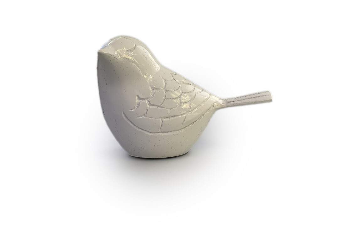 Vogel urn - wit