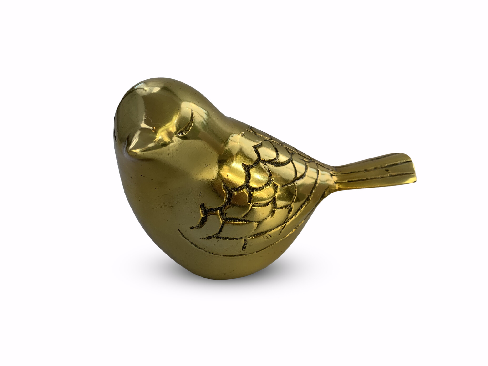 Vogel urn - goudkleurig