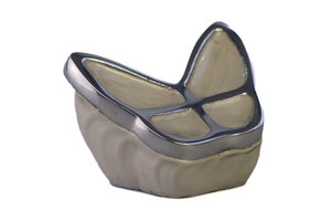 Vlinder mini urn - wit creme
