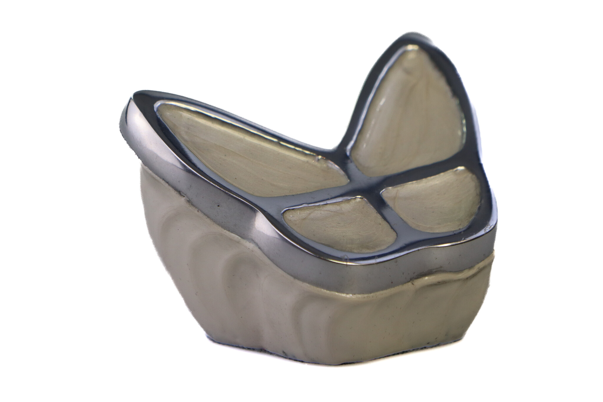 Vlinder mini urn - wit creme