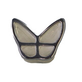 Vlinder mini urn - wit creme