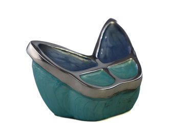 Vlinder mini urn - blauw