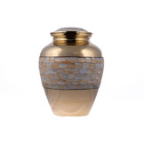 Messing urn afgewerkt met parelmoer - groot