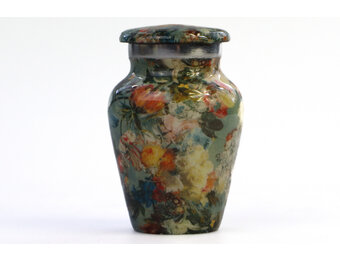 Bonte bloemenurn - mini