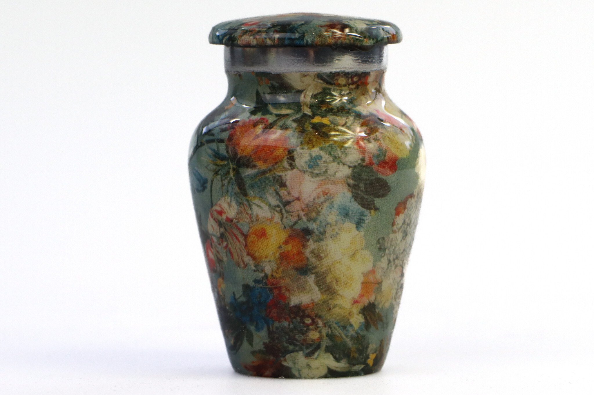 Bonte bloemenurn - mini