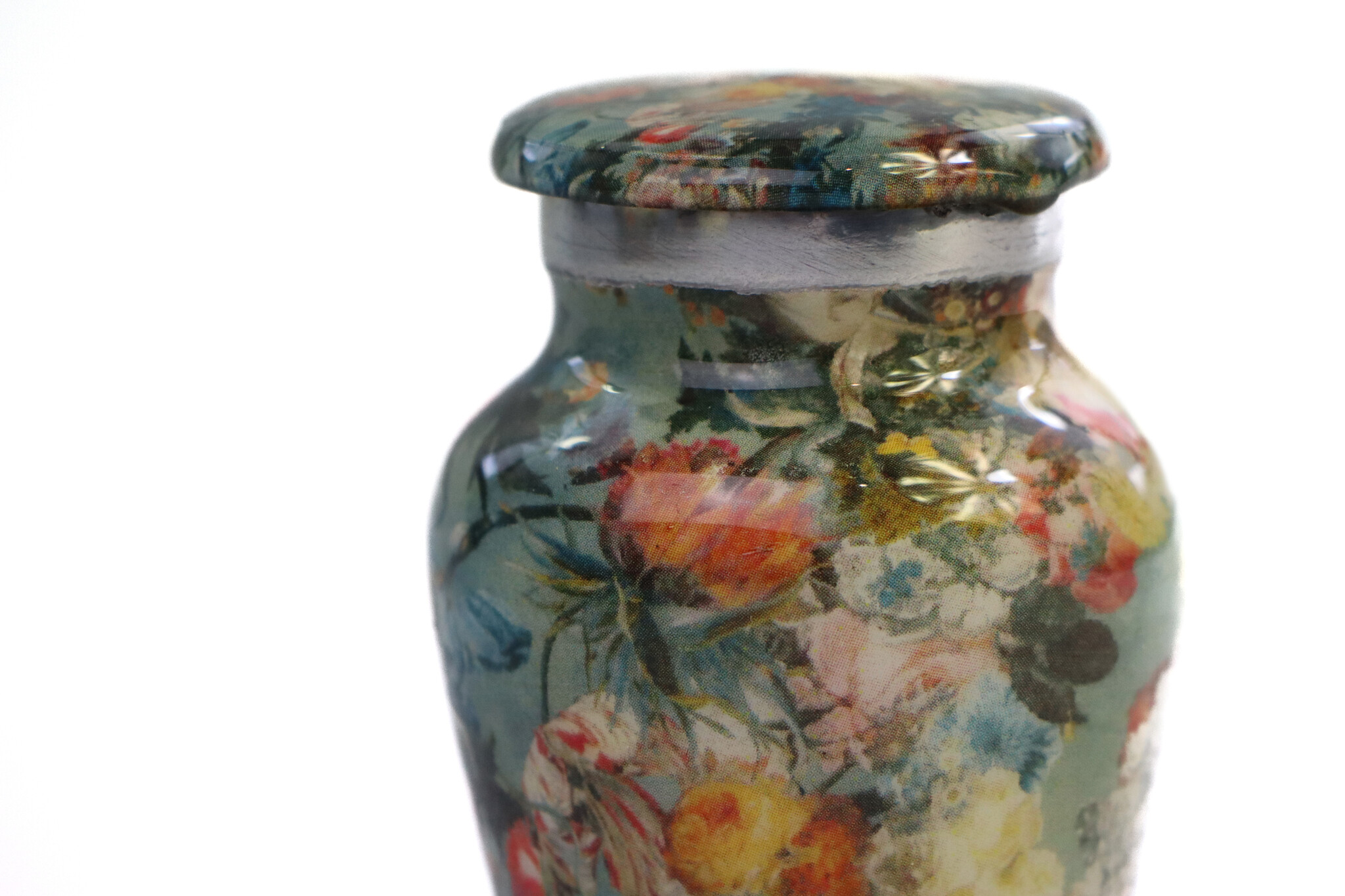 Bonte bloemenurn - mini