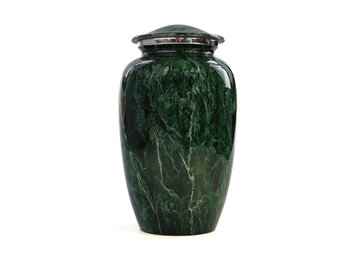 Urn met groen marmereffect - groot