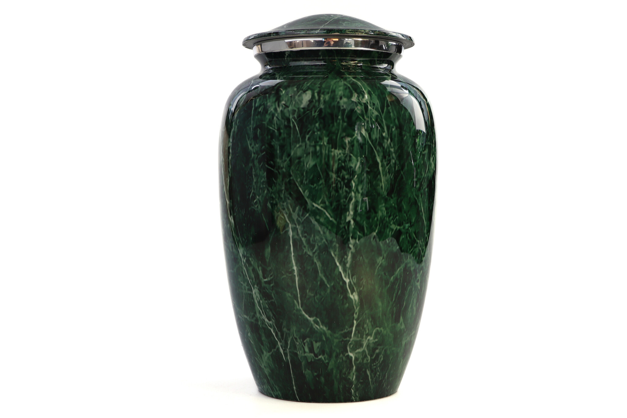 Urn met groen marmereffect - groot