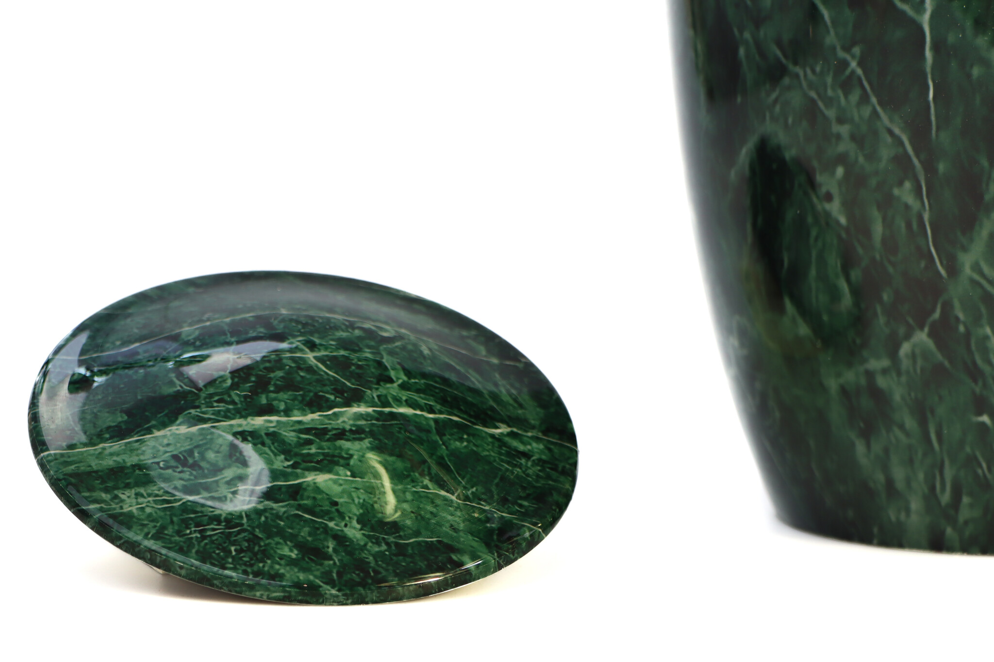 Urn met groen marmereffect - groot