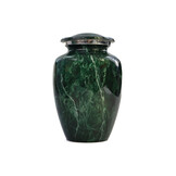 Urn met groen marmereffect - medium