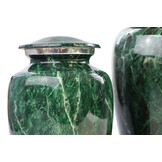 Urn met groen marmereffect - medium