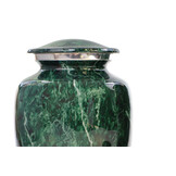 Urn met groen marmereffect - medium