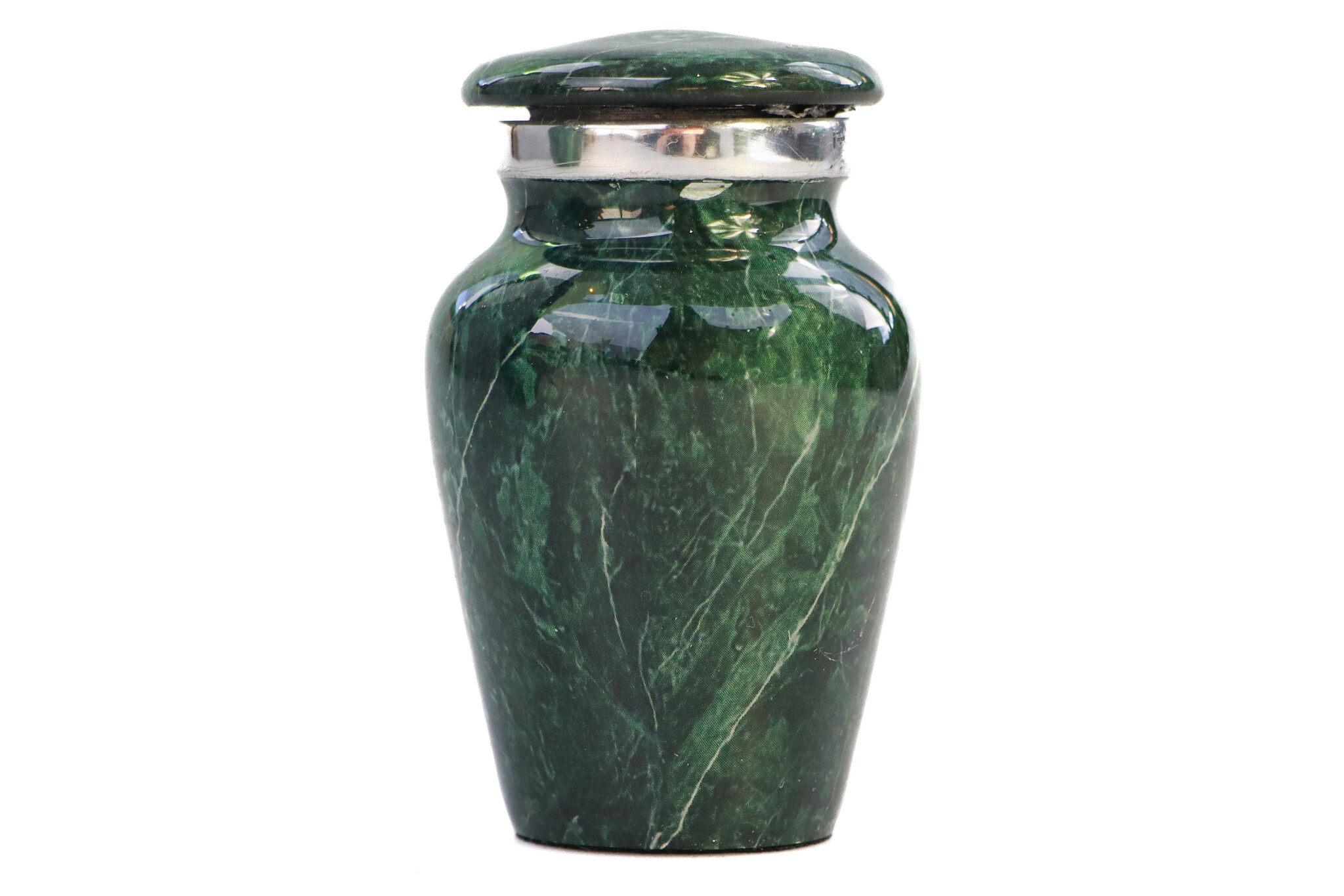 Urn met groen marmereffect - mini