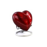 Rood hart mini urn