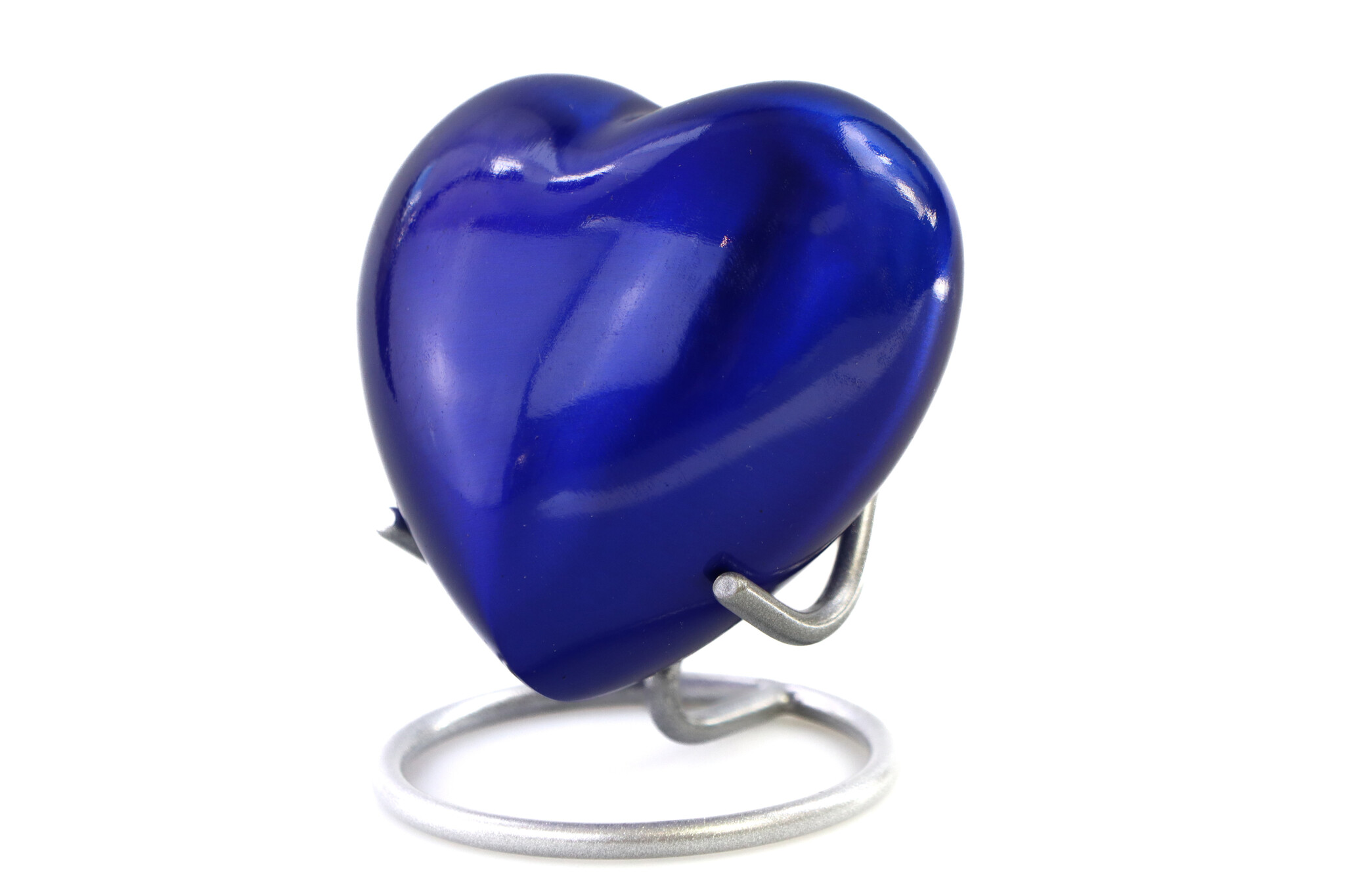 Blauw hart mini urn