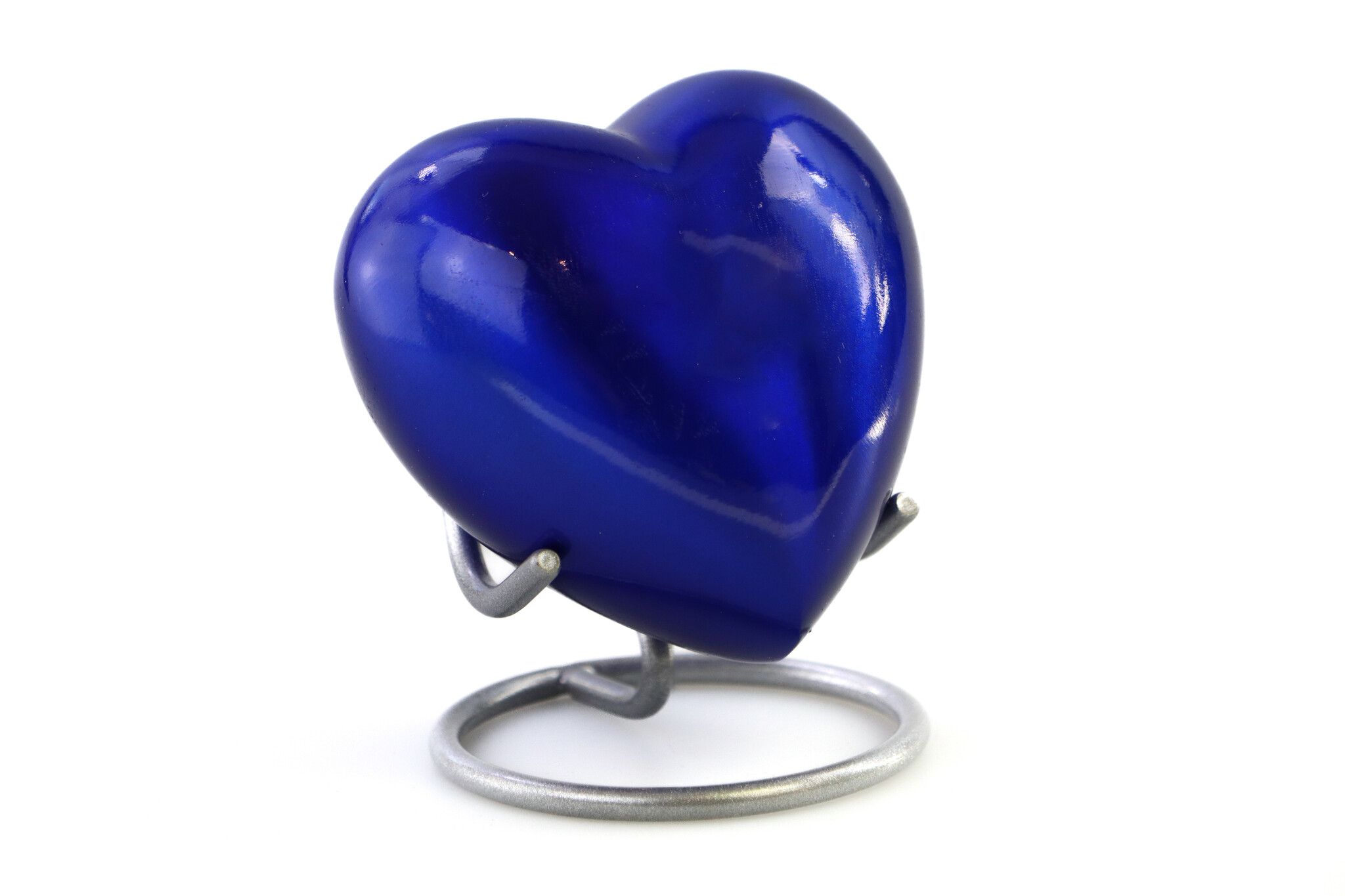 Blauw hart mini urn