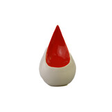 Handgemaakte mini traan urn creme en rood