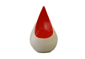 Mini traan urn creme en rood
